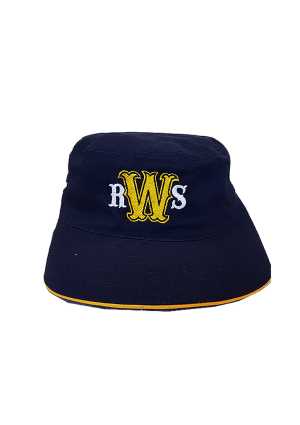 Wymondley School Bucket Hat Navy Gold